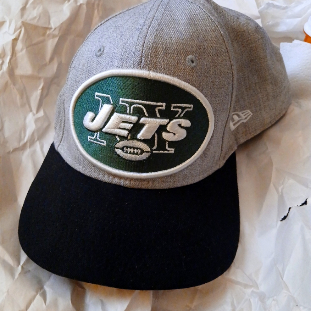 New Era Gray and Black Jets Cap